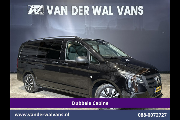 Mercedes-Benz Vito 116 CDI 164pk 9G-Tronic Automaat L2H1 Dubbele Cabine Fabrieksgarantie Euro6 Airco | 2x Zijdeur | 5-Zits | Camera | Navigatie LED, LM Velgen, 2500kg Trekhaak, Adaptieve Cruisecontrol, Parkeersensoren, MBUX