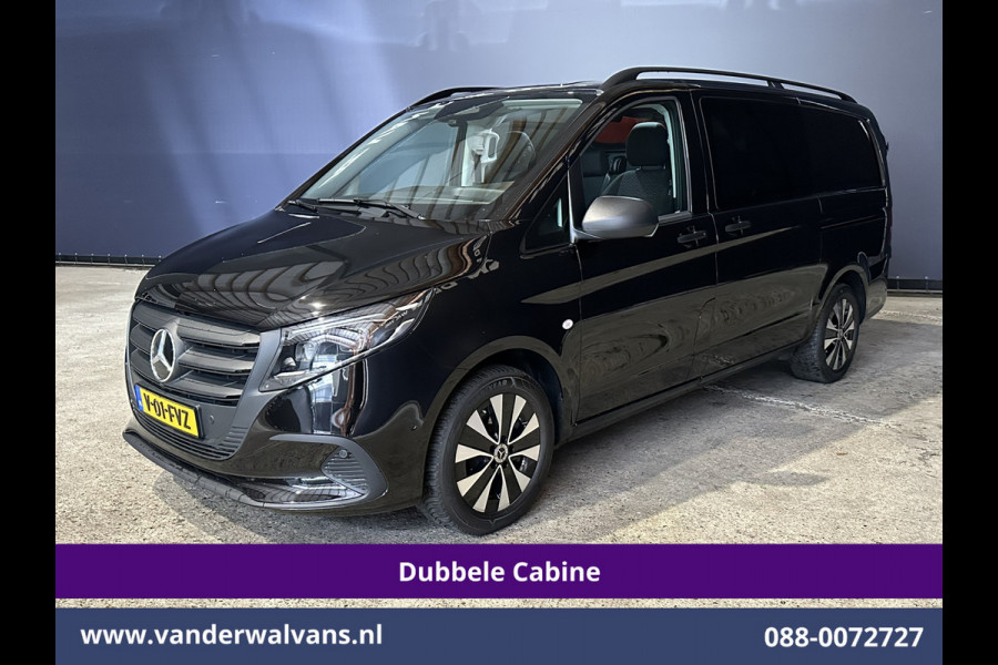 Mercedes-Benz Vito 116 CDI 164pk 9G-Tronic Automaat L2H1 Dubbele Cabine Fabrieksgarantie Euro6 Airco | 2x Zijdeur | 5-Zits | Camera | Navigatie LED, LM Velgen, 2500kg Trekhaak, Adaptieve Cruisecontrol, Parkeersensoren, MBUX