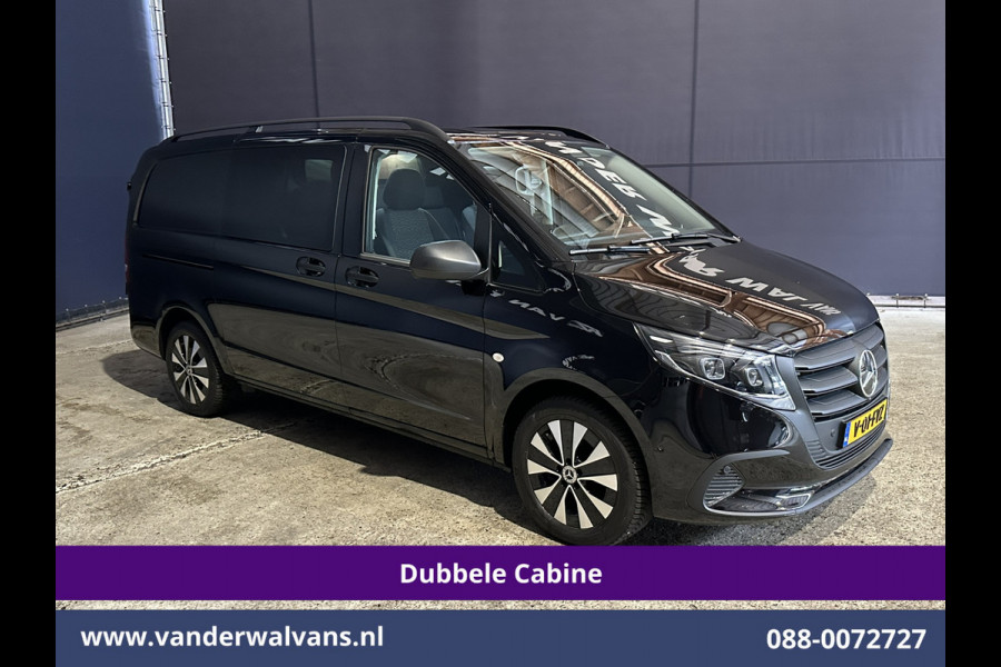 Mercedes-Benz Vito 116 CDI 164pk 9G-Tronic Automaat L2H1 Dubbele Cabine Fabrieksgarantie Euro6 Airco | 2x Zijdeur | 5-Zits | Camera | Navigatie LED, LM Velgen, 2500kg Trekhaak, Adaptieve Cruisecontrol, Parkeersensoren, MBUX