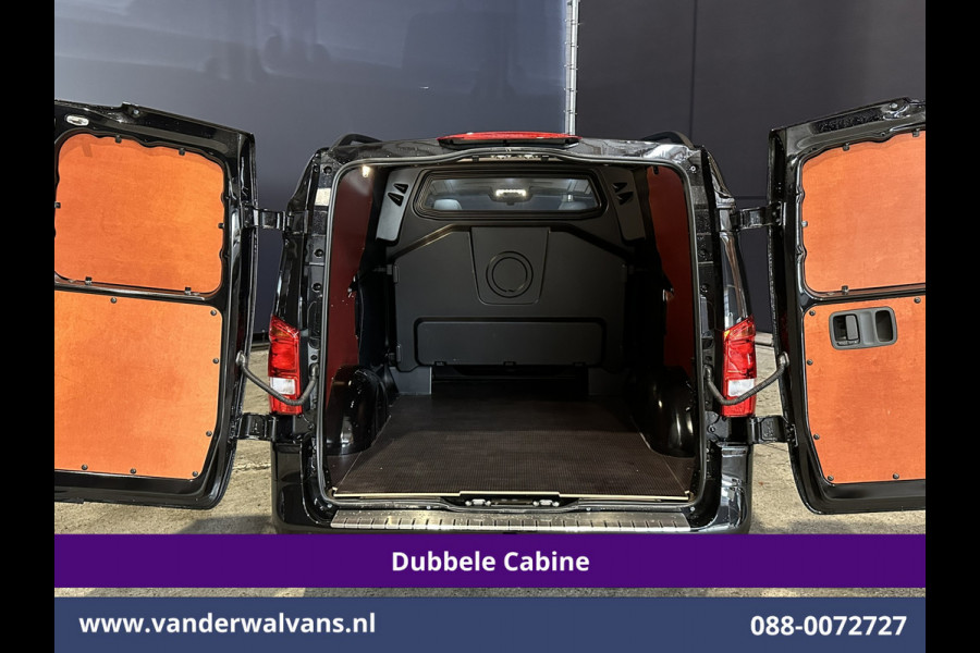 Mercedes-Benz Vito 116 CDI 164pk 9G-Tronic Automaat L2H1 Dubbele Cabine Fabrieksgarantie Euro6 Airco | 2x Zijdeur | 5-Zits | Camera | Navigatie LED, LM Velgen, 2500kg Trekhaak, Adaptieve Cruisecontrol, Parkeersensoren, MBUX