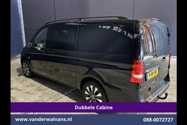 Mercedes-Benz Vito 116 CDI 164pk 9G-Tronic Automaat L2H1 Dubbele Cabine Fabrieksgarantie Euro6 Airco | 2x Zijdeur | 5-Zits | Camera | Navigatie LED, LM Velgen, 2500kg Trekhaak, Adaptieve Cruisecontrol, Parkeersensoren, MBUX