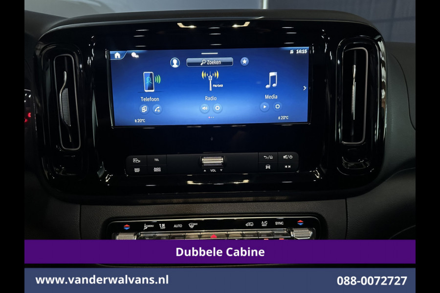 Mercedes-Benz Vito 116 CDI 164pk 9G-Tronic Automaat L2H1 Dubbele Cabine Fabrieksgarantie Euro6 Airco | 2x Zijdeur | 5-Zits | Camera | Navigatie LED, LM Velgen, 2500kg Trekhaak, Adaptieve Cruisecontrol, Parkeersensoren, MBUX