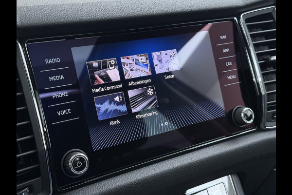 Škoda Kodiaq 1.5TSI Autom. Trekhaak Adap.Cruise Panoramadak Virtual Cockpit Camera Canton®-Audio Stoelverwarming 3-Zone Ecc Navi Apple Carpla Led Lmv Bluetooth Isofix Regen-Lichtsensor 1.800KG Trekgewicht Zeer Complete Auto