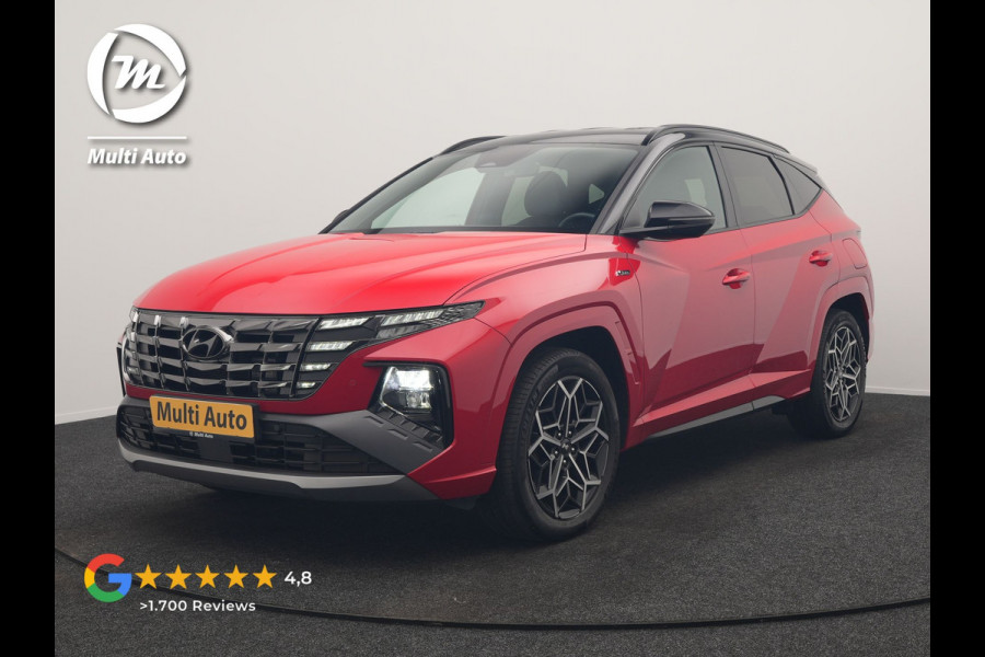 Hyundai Tucson 1.6 T-GDI N Line 4WD PHEV 265pk Dealer O.H. | Adaptive Cruise | Camera | Alcantara Sportstoelen & Stuur Verwarmd | Krell Audio | Apple Carplay | Keyless | Blis | 19"L.M | Navigatie | DAB | Plug In Hybrid |