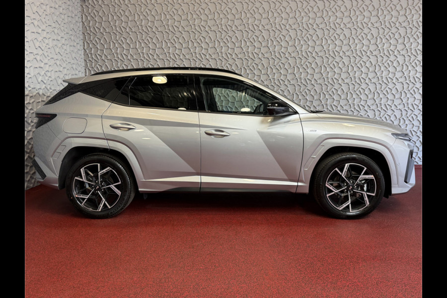 Hyundai Tucson .6 T-GDI PHEV N-LINE NIEUW 360CAM ELEK.KLEP MEMORY STOEL VERWARMD/KOELING SUBWFR 19" LMV ZWARTE HEMEL STUURVERW. PLUG IN HYBRIDE