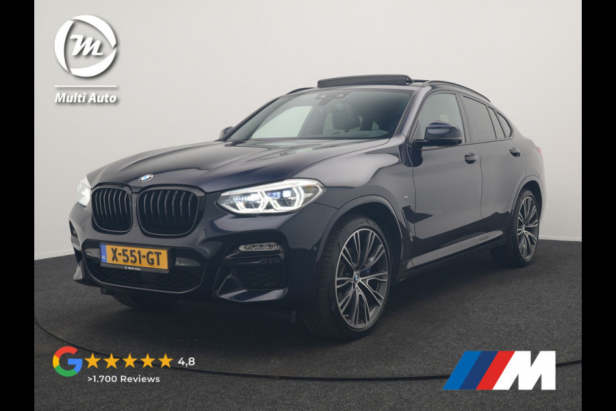 BMW X4 M40i M Sport 354pk | Trekhaak Af Fabriek | Panodak | Head Up | Adaptive Cruise | 360 Camera | Adaptief Onderstel | Lederen Sportstoelen Memory & Verwarmd | 21"L.M | Keyless | Blis | Sfeerverlichting | Apple Carplay |