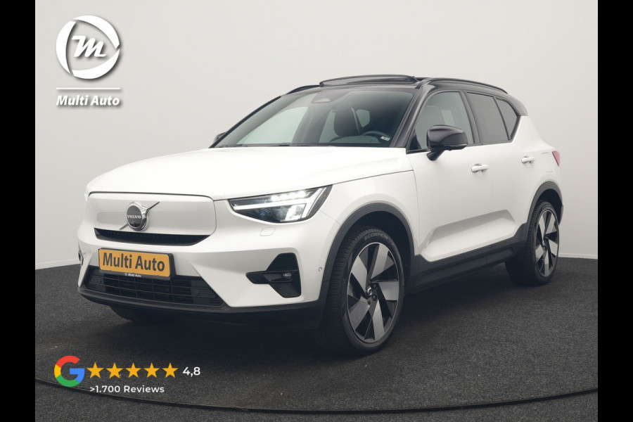 Volvo XC40 Recharge Ultimate 69 kWh 231pk Dealer O.H. | Panodak | Adaptive Cruise | Warmtepomp | 360 Camera | Harman / Kardon | Alcantara Sportstoelen Memory & Verwarmd | Stuur Verwarmd | Keyless | Blis | Apple Carplay | Google Assistent |