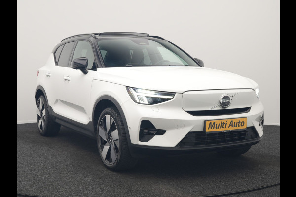 Volvo XC40 Recharge Ultimate 69 kWh 231pk Dealer O.H. | Panodak | Adaptive Cruise | Warmtepomp | 360 Camera | Harman / Kardon | Alcantara Sportstoelen Memory & Verwarmd | Stuur Verwarmd | Keyless | Blis | Apple Carplay | Google Assistent |