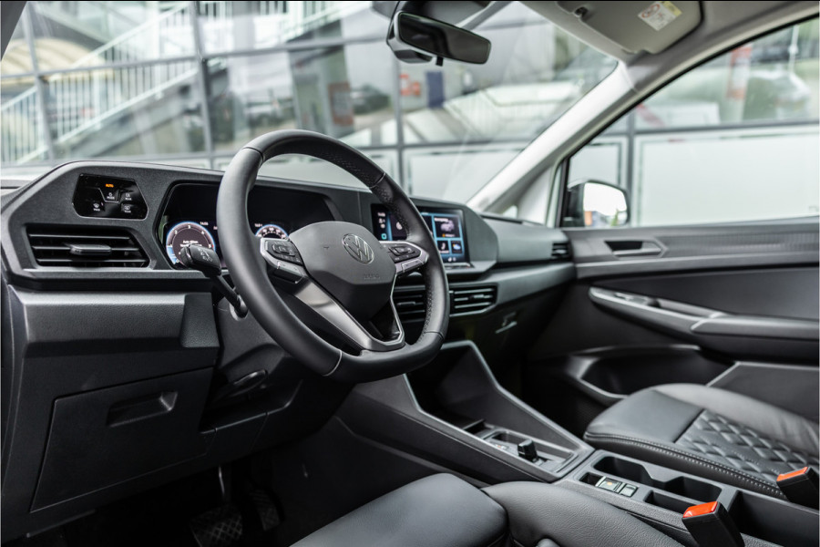 Volkswagen Caddy Cargo 2.0 TDI DSG | L+R Schuifdeur | ACC | Side Assist | Lane Assist | Virtual Cockpit | Camera | CarPlay | Stoelverwarming | LED Koplampen | Sidebars | Spoilerkit | DAB | Fabrieksgarantie | Facelift model | BPM Vrij