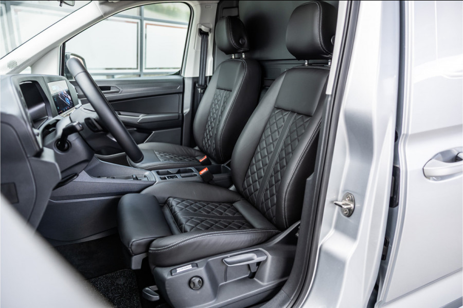 Volkswagen Caddy Cargo 2.0 TDI DSG | L+R Schuifdeur | ACC | Side Assist | Lane Assist | Virtual Cockpit | Camera | CarPlay | Stoelverwarming | LED Koplampen | Sidebars | Spoilerkit | DAB | Fabrieksgarantie | Facelift model | BPM Vrij