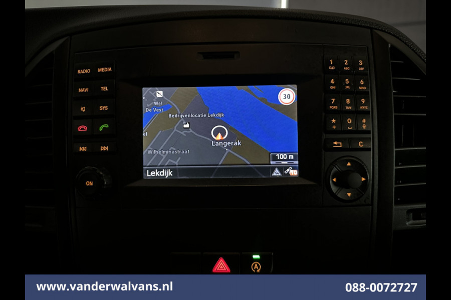 Mercedes-Benz Vito 114 CDI 136pk L2H1 Euro6 Airco | Navigatie | Camera | LM Velgen Cruisecontrol, Bumper in de kleur, Parkeersensoren, Achterklep, Stoelverwarming, Bijrijdersbank, Inrichting