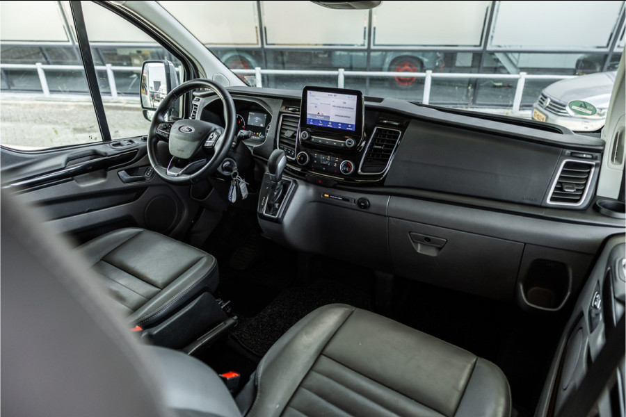 Ford Transit Custom 300 2.0 TDCI 170 PK L2H1 Limited DC | Dubbel cabine | L+R Schuifdeur | ACC | Elek stoelen | CarPlay | Dodehoekdetectie | Navigatie | Stoelverwarming | Lederen bekleding | Orig. NL Auto | Nieuwe APK | NAP Logisch