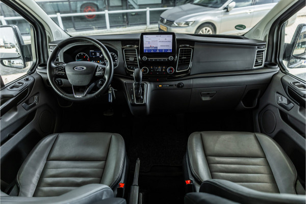 Ford Transit Custom 300 2.0 TDCI 170 PK L2H1 Limited DC | Dubbel cabine | L+R Schuifdeur | ACC | Elek stoelen | CarPlay | Dodehoekdetectie | Navigatie | Stoelverwarming | Lederen bekleding | Orig. NL Auto | Nieuwe APK | NAP Logisch