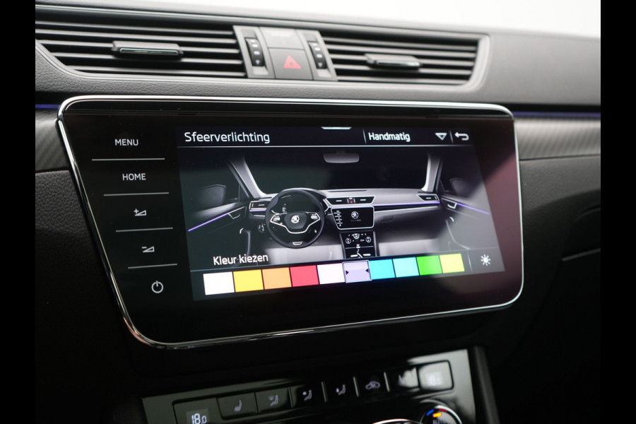 Škoda Superb Combi 1.4 TSI iV Sportline Business PHEV 218pk Dealer O.H. | Trekhaak Af Fabriek | Panodak | Adaptive Cruise | Canton Audio | 360 Camera | Alcantara Sportstoelen Memory & Verwarmd | Sfeerverlichting | Blis | Keyless | Plug In Hybrid |