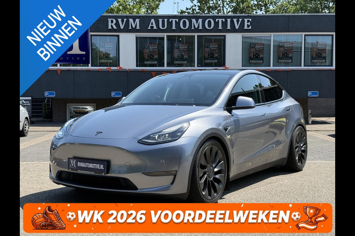 Tesla Model Y Performance AWD 75 kWh SOH 94% | AFNEEMBARE TREKHAAK| RESTERENDE ALGEMENE FABRIEKSGARANTIE TESLA T/M 03-2027 OF 80.000KM| ACCU + AANDRIJFLIJN T/M 03-2031/ 192.000KM| RIJKLAAR GELEVERD