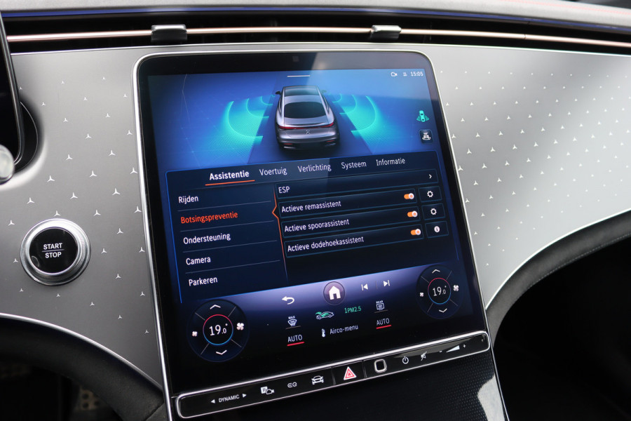 Mercedes-Benz EQS 450+ AMG Line Premium+ 108 kWh | SoH 98,58% | Luchtvering | Achterasbesturing | Distronic+ | Burmester | Stoelventilatie | Massage | Digital Light | Panoramadak | HUD | Verwarmd Stuurwiel |
