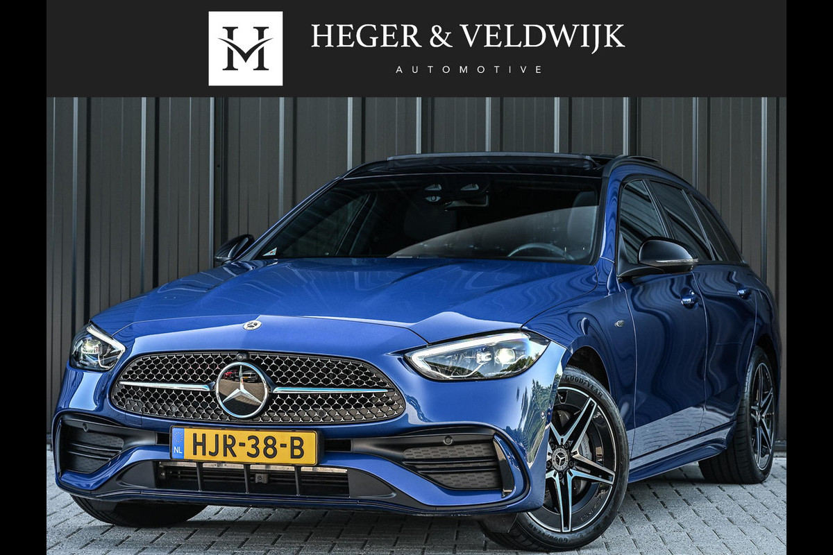 Mercedes-Benz C-Klasse Estate 300 e Business Solution AMG | NL-Auto | Panoramadak | 360 Camera | Burmester | Night-Pakket | Memory Seats | Head-Up | ACC | Ambiance Interieur | Stuurverwarming |