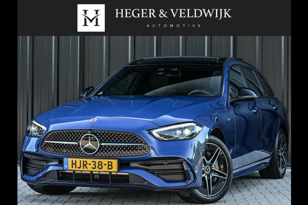 Mercedes-Benz C-Klasse Estate 300 e Business Solution AMG | NL-Auto | Panoramadak | 360 Camera | Burmester | Night-Pakket | Memory Seats | Head-Up | ACC | Ambiance Interieur | Stuurverwarming |