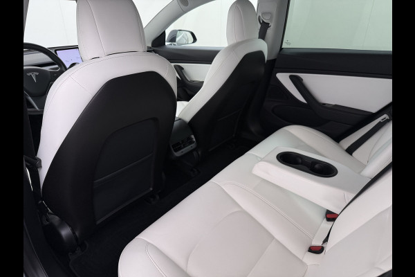 Tesla Model 3 Long Range AWD 75kWh 463PK Full Self Driving Ivoor Interieur All-Season banden Privacy Glas Premium Audio Panoramadak Navi Camer Lmv Leder Memory Elek.Stoelen Achterbank+Stoelverwarming Keyless Wifi Origineel Nederlandse Particuliere Auto Fabrieksgarantie op Accu en motor tot 25-3-2027/192.000KM