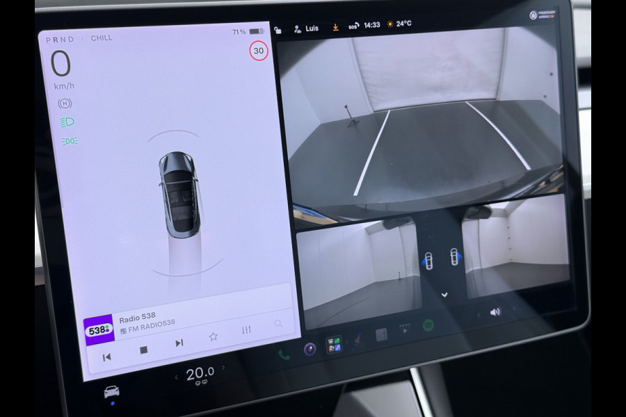 Tesla Model 3 Long Range AWD 75kWh 463PK Full Self Driving Ivoor Interieur All-Season banden Privacy Glas Premium Audio Panoramadak Navi Camer Lmv Leder Memory Elek.Stoelen Achterbank+Stoelverwarming Keyless Wifi Origineel Nederlandse Particuliere Auto Fabrieksgarantie op Accu en motor tot 25-3-2027/192.000KM