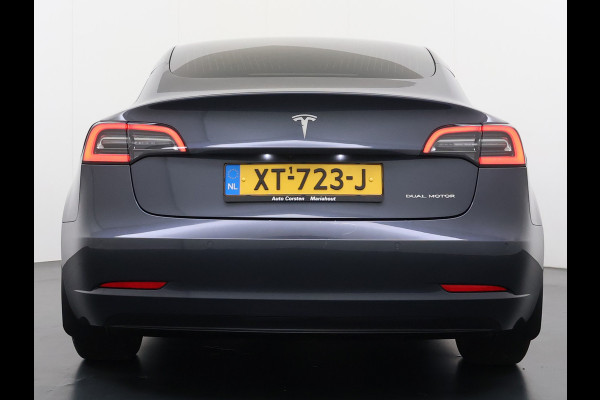 Tesla Model 3 Long Range AWD 75kWh 463PK Full Self Driving Ivoor Interieur All-Season banden Privacy Glas Premium Audio Panoramadak Navi Camer Lmv Leder Memory Elek.Stoelen Achterbank+Stoelverwarming Keyless Wifi Origineel Nederlandse Particuliere Auto Fabrieksgarantie op Accu en motor tot 25-3-2027/192.000KM