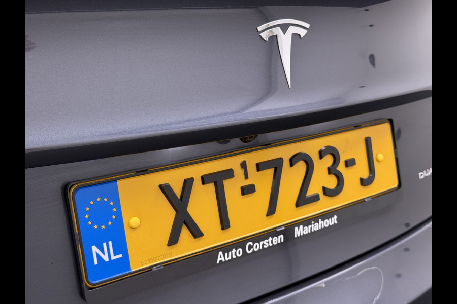 Tesla Model 3 Long Range AWD 75kWh 463PK Full Self Driving Ivoor Interieur All-Season banden Privacy Glas Premium Audio Panoramadak Navi Camer Lmv Leder Memory Elek.Stoelen Achterbank+Stoelverwarming Keyless Wifi Origineel Nederlandse Particuliere Auto Fabrieksgarantie op Accu en motor tot 25-3-2027/192.000KM