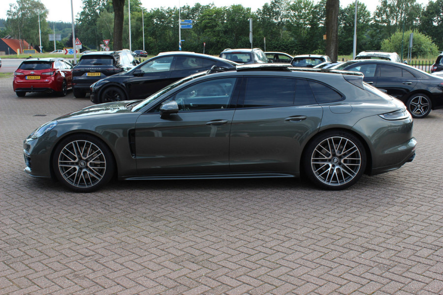 Porsche Panamera Sport Turismo 2.9 4 E-Hybrid / Panoramadak / 360Camera / Head-up / Softclose / Sportdesign+Chrono / 21'' / Sportuitlaat / Bose / Keyless / Stoelverwarming 4x / Stoelventilatie / Stuurverwarming / Dodehoek / DAB / ACC