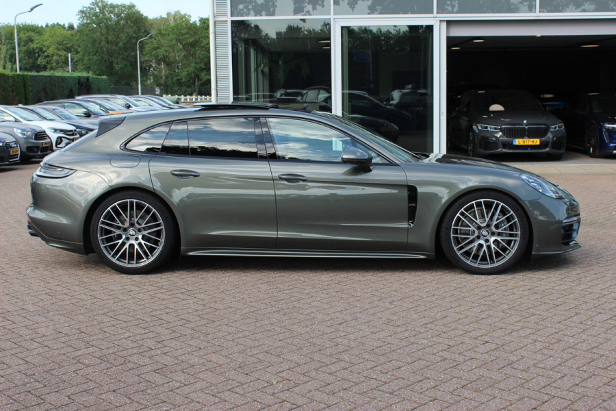 Porsche Panamera Sport Turismo 2.9 4 E-Hybrid / Panoramadak / 360Camera / Head-up / Softclose / Sportdesign+Chrono / 21'' / Sportuitlaat / Bose / Keyless / Stoelverwarming 4x / Stoelventilatie / Stuurverwarming / Dodehoek / DAB / ACC