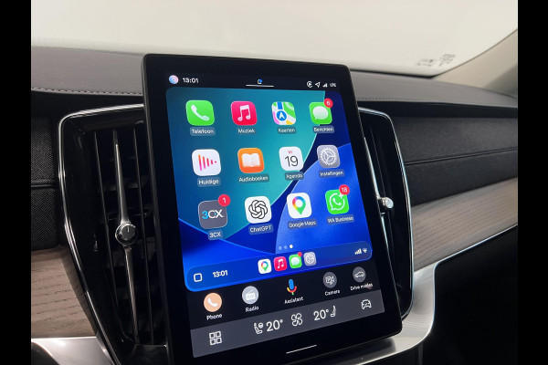Volvo XC90 2.0 T8 Plug-in hybrid AWD Plus Dark 7 persoons Navigatie Apple Carplay/Android Auto 360 Camera Parkeersensoren Adaptive Cruise Control Full LED Stoel- en stuurverwarming Memory stoelen Climate Control Lichtmetalen velgen