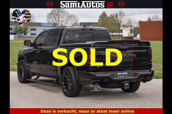 Dodge Ram NIGHT PREMIUM | 426PK | STRIPING | LUCHTVERING | HUD | PANO | 360 CAM | Full Option | LIMITED WHEELS | De Meest Luxe Pick-Up in  Comfortabele Dubbele Cabine met Royale 5 Zitplaatsen | EERSTE EIGENAAR | SMOKE PACK | BOM VOL |