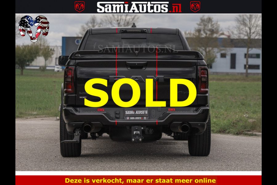 Dodge Ram NIGHT PREMIUM | 426PK | STRIPING | LUCHTVERING | HUD | PANO | 360 CAM | Full Option | LIMITED WHEELS | De Meest Luxe Pick-Up in  Comfortabele Dubbele Cabine met Royale 5 Zitplaatsen | EERSTE EIGENAAR | SMOKE PACK | BOM VOL |