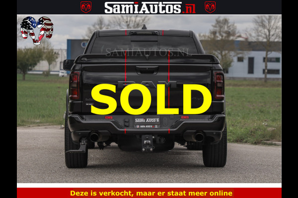 Dodge Ram NIGHT PREMIUM | 426PK | STRIPING | LUCHTVERING | HUD | PANO | 360 CAM | Full Option | LIMITED WHEELS | De Meest Luxe Pick-Up in  Comfortabele Dubbele Cabine met Royale 5 Zitplaatsen | EERSTE EIGENAAR | SMOKE PACK | BOM VOL |