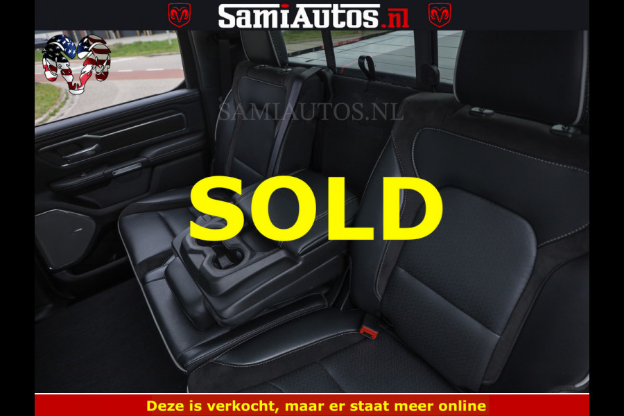 Dodge Ram NIGHT PREMIUM | 426PK | STRIPING | LUCHTVERING | HUD | PANO | 360 CAM | Full Option | LIMITED WHEELS | De Meest Luxe Pick-Up in  Comfortabele Dubbele Cabine met Royale 5 Zitplaatsen | EERSTE EIGENAAR | SMOKE PACK | BOM VOL |