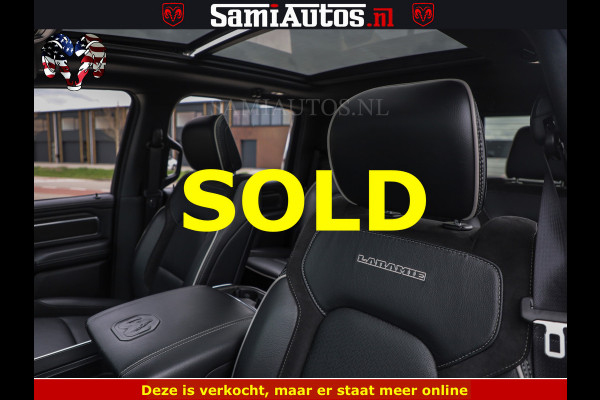 Dodge Ram NIGHT PREMIUM | 426PK | STRIPING | LUCHTVERING | HUD | PANO | 360 CAM | Full Option | LIMITED WHEELS | De Meest Luxe Pick-Up in  Comfortabele Dubbele Cabine met Royale 5 Zitplaatsen | EERSTE EIGENAAR | SMOKE PACK | BOM VOL |