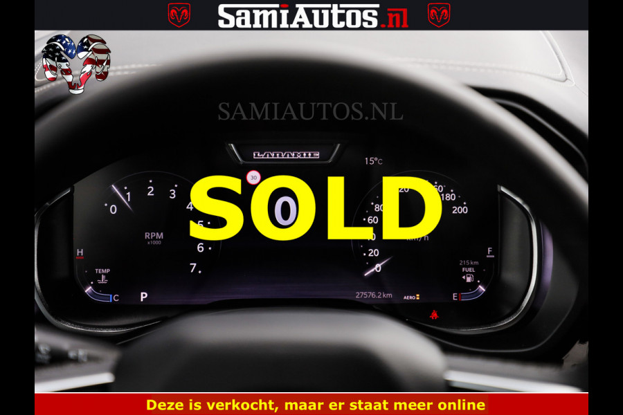 Dodge Ram NIGHT PREMIUM | 426PK | STRIPING | LUCHTVERING | HUD | PANO | 360 CAM | Full Option | LIMITED WHEELS | De Meest Luxe Pick-Up in  Comfortabele Dubbele Cabine met Royale 5 Zitplaatsen | EERSTE EIGENAAR | SMOKE PACK | BOM VOL |