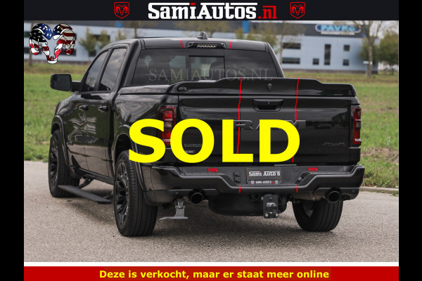 Dodge Ram NIGHT PREMIUM | 426PK | STRIPING | LUCHTVERING | HUD | PANO | 360 CAM | Full Option | LIMITED WHEELS | De Meest Luxe Pick-Up in  Comfortabele Dubbele Cabine met Royale 5 Zitplaatsen | EERSTE EIGENAAR | SMOKE PACK | BOM VOL |