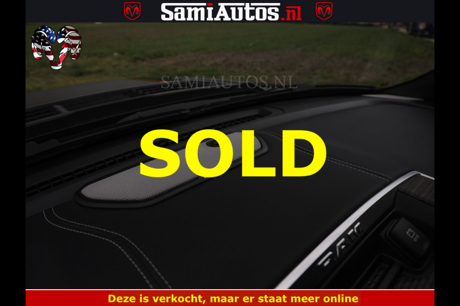 Dodge Ram NIGHT PREMIUM | 426PK | STRIPING | LUCHTVERING | HUD | PANO | 360 CAM | Full Option | LIMITED WHEELS | De Meest Luxe Pick-Up in  Comfortabele Dubbele Cabine met Royale 5 Zitplaatsen | EERSTE EIGENAAR | SMOKE PACK | BOM VOL |