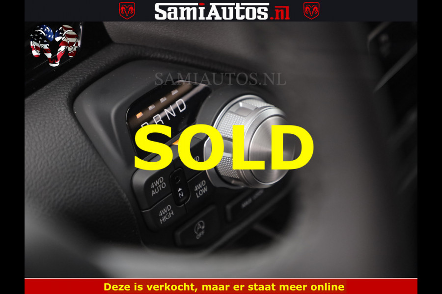 Dodge Ram NIGHT PREMIUM | 426PK | STRIPING | LUCHTVERING | HUD | PANO | 360 CAM | Full Option | LIMITED WHEELS | De Meest Luxe Pick-Up in  Comfortabele Dubbele Cabine met Royale 5 Zitplaatsen | EERSTE EIGENAAR | SMOKE PACK | BOM VOL |