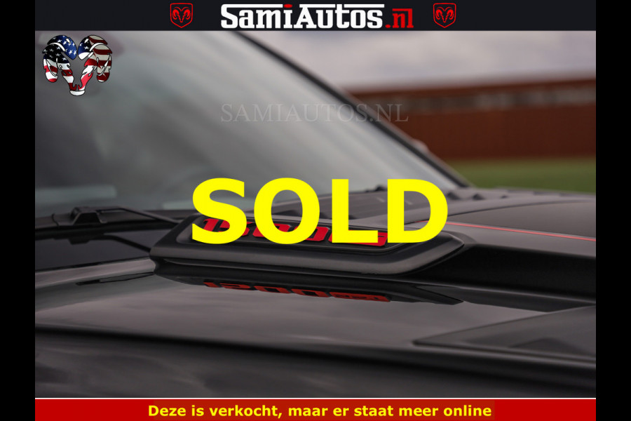 Dodge Ram NIGHT PREMIUM | 426PK | STRIPING | LUCHTVERING | HUD | PANO | 360 CAM | Full Option | LIMITED WHEELS | De Meest Luxe Pick-Up in  Comfortabele Dubbele Cabine met Royale 5 Zitplaatsen | EERSTE EIGENAAR | SMOKE PACK | BOM VOL |