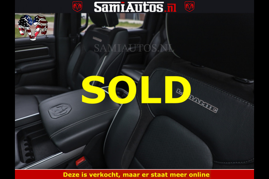 Dodge Ram NIGHT PREMIUM | 426PK | STRIPING | LUCHTVERING | HUD | PANO | 360 CAM | Full Option | LIMITED WHEELS | De Meest Luxe Pick-Up in  Comfortabele Dubbele Cabine met Royale 5 Zitplaatsen | EERSTE EIGENAAR | SMOKE PACK | BOM VOL |