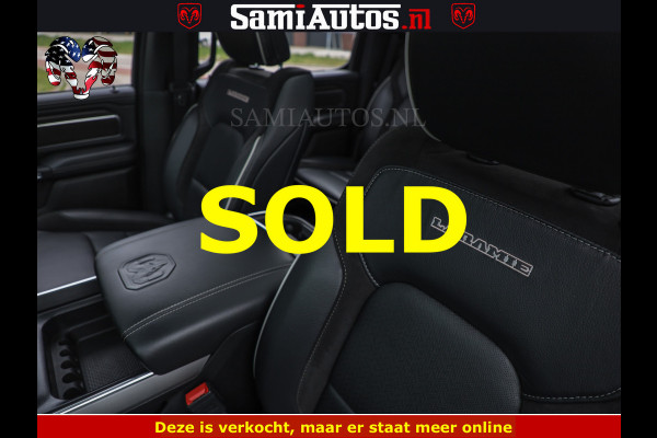 Dodge Ram NIGHT PREMIUM | 426PK | STRIPING | LUCHTVERING | HUD | PANO | 360 CAM | Full Option | LIMITED WHEELS | De Meest Luxe Pick-Up in  Comfortabele Dubbele Cabine met Royale 5 Zitplaatsen | EERSTE EIGENAAR | SMOKE PACK | BOM VOL |