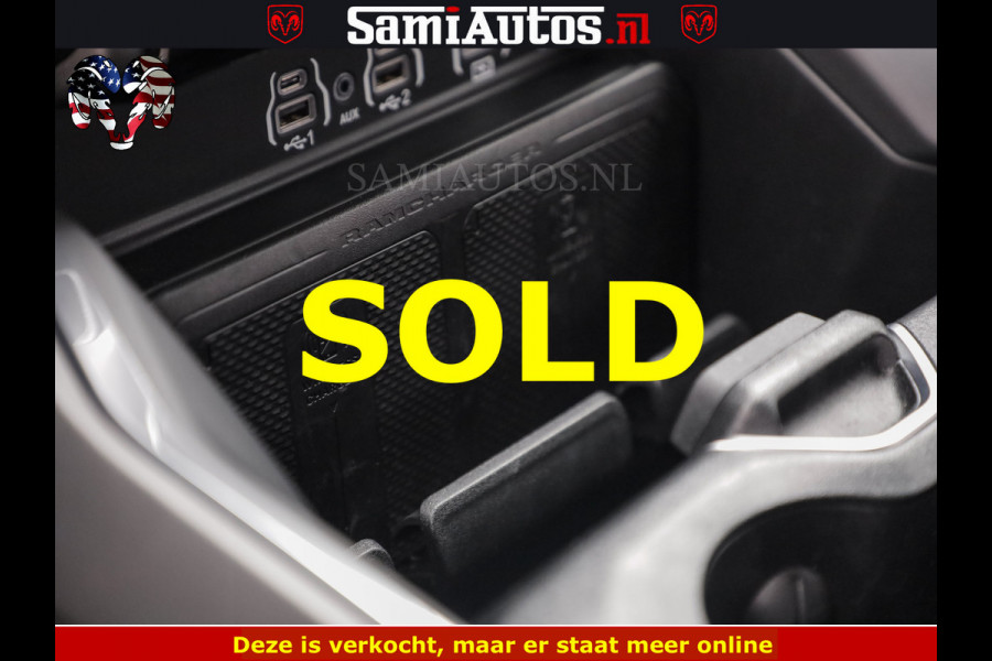 Dodge Ram NIGHT PREMIUM | 426PK | STRIPING | LUCHTVERING | HUD | PANO | 360 CAM | Full Option | LIMITED WHEELS | De Meest Luxe Pick-Up in  Comfortabele Dubbele Cabine met Royale 5 Zitplaatsen | EERSTE EIGENAAR | SMOKE PACK | BOM VOL |