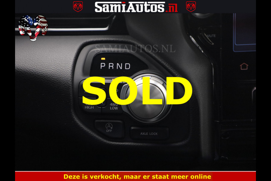 Dodge Ram NIGHT PREMIUM | 426PK | STRIPING | LUCHTVERING | HUD | PANO | 360 CAM | Full Option | LIMITED WHEELS | De Meest Luxe Pick-Up in  Comfortabele Dubbele Cabine met Royale 5 Zitplaatsen | EERSTE EIGENAAR | SMOKE PACK | BOM VOL |
