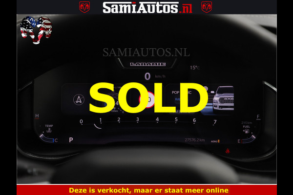 Dodge Ram NIGHT PREMIUM | 426PK | STRIPING | LUCHTVERING | HUD | PANO | 360 CAM | Full Option | LIMITED WHEELS | De Meest Luxe Pick-Up in  Comfortabele Dubbele Cabine met Royale 5 Zitplaatsen | EERSTE EIGENAAR | SMOKE PACK | BOM VOL |
