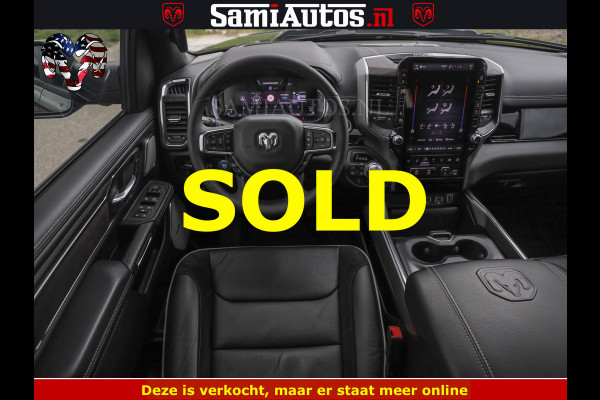 Dodge Ram NIGHT PREMIUM | 426PK | STRIPING | LUCHTVERING | HUD | PANO | 360 CAM | Full Option | LIMITED WHEELS | De Meest Luxe Pick-Up in  Comfortabele Dubbele Cabine met Royale 5 Zitplaatsen | EERSTE EIGENAAR | SMOKE PACK | BOM VOL |