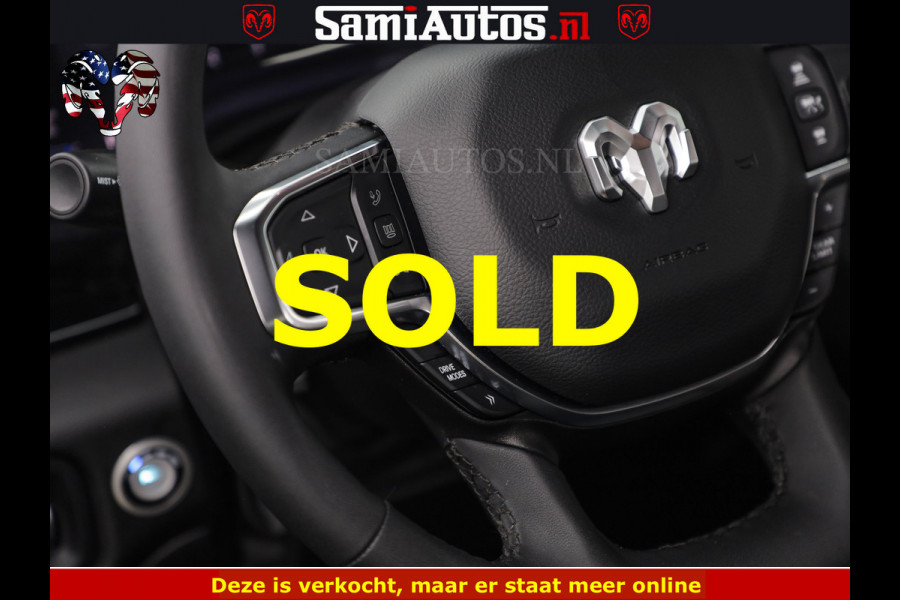 Dodge Ram NIGHT PREMIUM | 426PK | STRIPING | LUCHTVERING | HUD | PANO | 360 CAM | Full Option | LIMITED WHEELS | De Meest Luxe Pick-Up in  Comfortabele Dubbele Cabine met Royale 5 Zitplaatsen | EERSTE EIGENAAR | SMOKE PACK | BOM VOL |