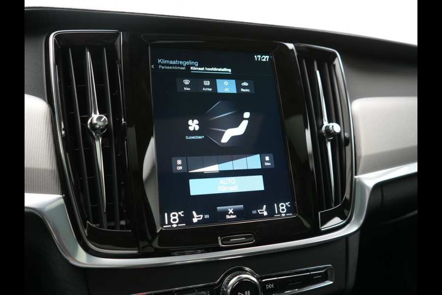 Volvo V90 T8 AWD Inscription PHEV 394pk Dealer O.H. | Trekhaak Af Fabriek | Panodak | Adaptive Cruise | Harman / Kardon | Head Up | Camera | Lederen Sportstoelen Massage & Ventilatie & Memory | Apple Carplay | Stuur Verwarmd | Blis | Plug In Hybrid |