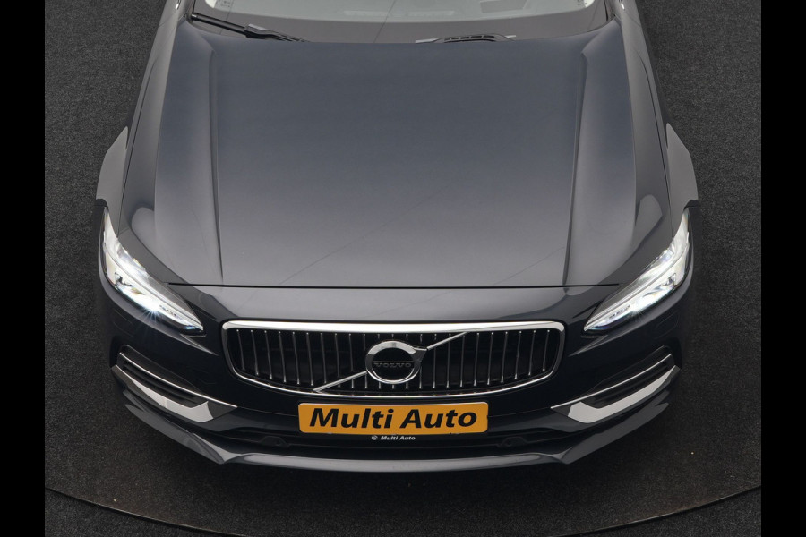 Volvo V90 T8 AWD Inscription PHEV 394pk Dealer O.H. | Trekhaak Af Fabriek | Panodak | Adaptive Cruise | Harman / Kardon | Head Up | Camera | Lederen Sportstoelen Massage & Ventilatie & Memory | Apple Carplay | Stuur Verwarmd | Blis | Plug In Hybrid |