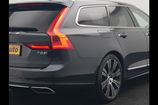 Volvo V90 T8 AWD Inscription PHEV 394pk Dealer O.H. | Trekhaak Af Fabriek | Panodak | Adaptive Cruise | Harman / Kardon | Head Up | Camera | Lederen Sportstoelen Massage & Ventilatie & Memory | Apple Carplay | Stuur Verwarmd | Blis | Plug In Hybrid |