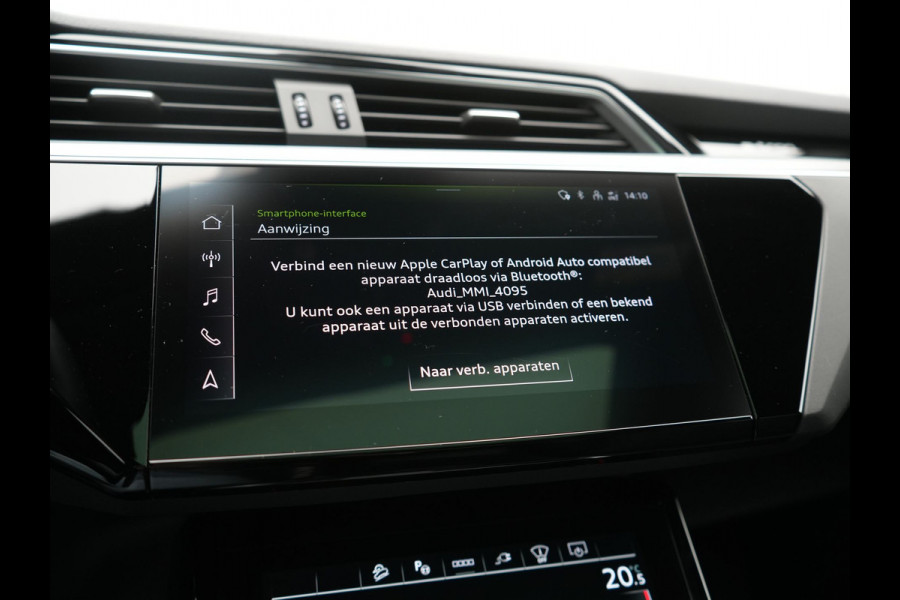Audi Q8 e-tron 55 Quattro S Edition 114 kWh 408pk Dealer O.H. | Panodak | Luchtvering | Adaptive Cruise | Head Up | Bang & Olufsen | 360 Camera | Lederen Sportstoelen Verwarmd | Matrix LED | Keyless | Apple Carplay | Navigatie | DAB |